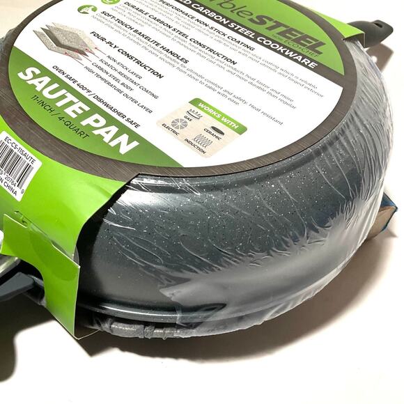 ECO+CHEF Marble Steel 4-Quart Sauté Pan (11-Inch/ 4 Quart) - Picture 5 of 5